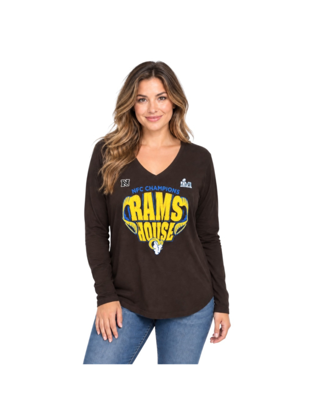 Los Angeles Rams NFL NFC Champions Rams House Women’s XL Long Sleeve Shirt